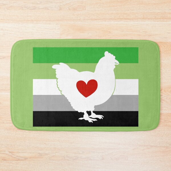 Item preview, Chicken Lover - LGBTQ Aromantic Flag Heart 01 Green designed and sold by Puddmuppy.
