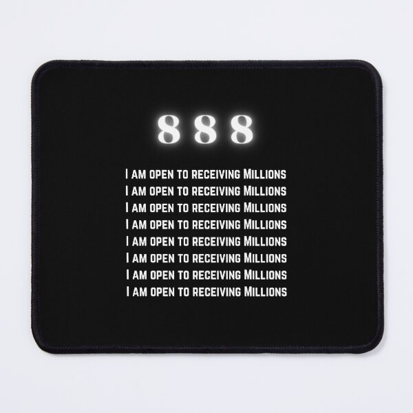 Item preview, Black 888 Afirmation Millions Black| 888 I Am| 888 Abundance| 888 Universe|888 Money| 888 Wealth| 888 Spirit| 888 Light designed and sold by DailySales8.