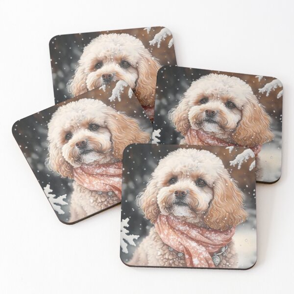 Item preview, Snowy Cavoodle Portrait designed and sold by Nocturne  Paws.