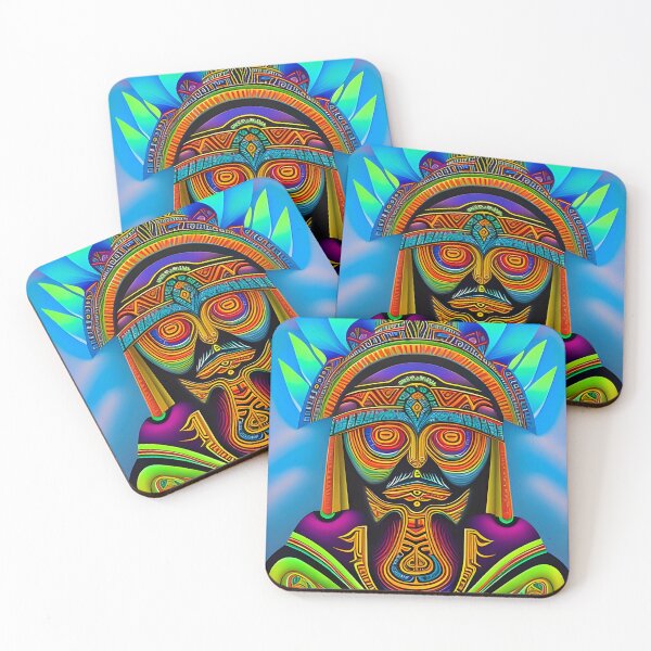 Item preview, New World Gods (11) - Mesoamerican Inspired Psychedelic Art designed and sold by TheThirdEye.