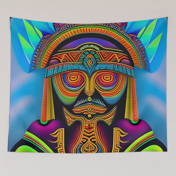 Item preview, New World Gods (11) - Mesoamerican Inspired Psychedelic Art designed and sold by TheThirdEye.
