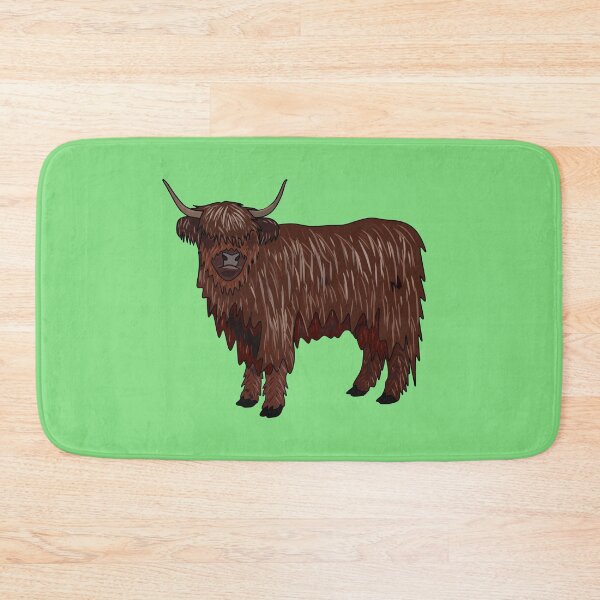 Item preview, Highland cow cartoon illustration designed and sold by Misscartoon.