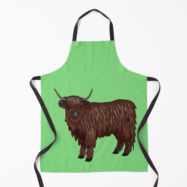 Item preview, Highland cow cartoon illustration designed and sold by Misscartoon.