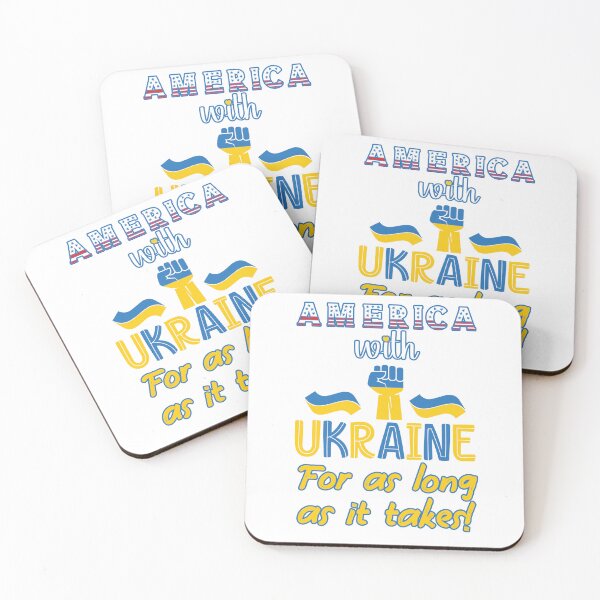 Item preview, America with Ukraine for as long as it takes designed and sold by JoyOfHopeStore.