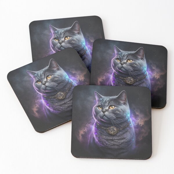 Item preview, British Shorthair Galactic Divine Portrait designed and sold by Nocturne  Paws.