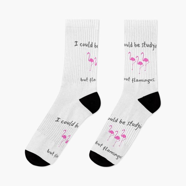 Item preview, I could be studying, but flamingos. designed and sold by HooYooTeeTees.