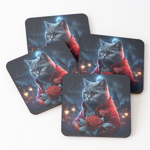 Item preview, British Shorthair And Red Rose designed and sold by Nocturne  Paws.