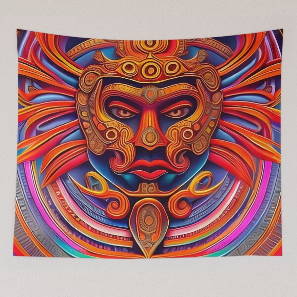 Item preview, New World Gods (12) - Mesoamerican Inspired Psychedelic Art designed and sold by TheThirdEye.
