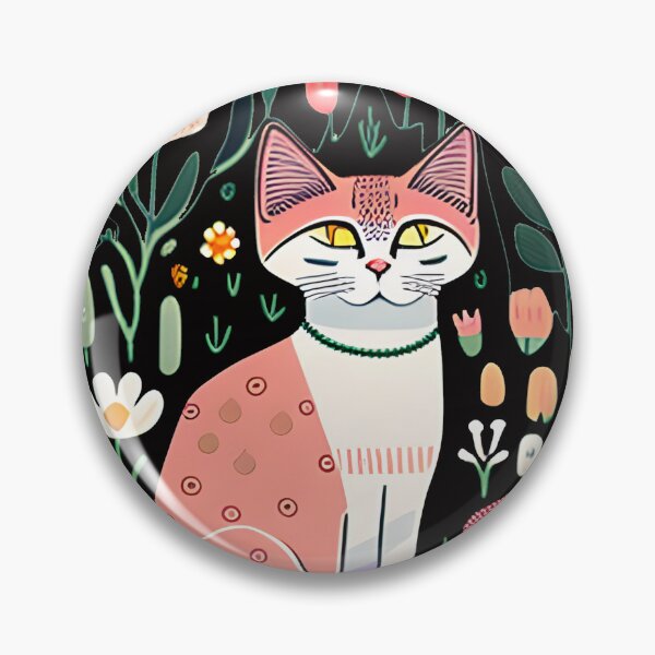 Artikelvorschau, Katze in einem Blumengarten entworfen und verkauft von SarezArtdesing.