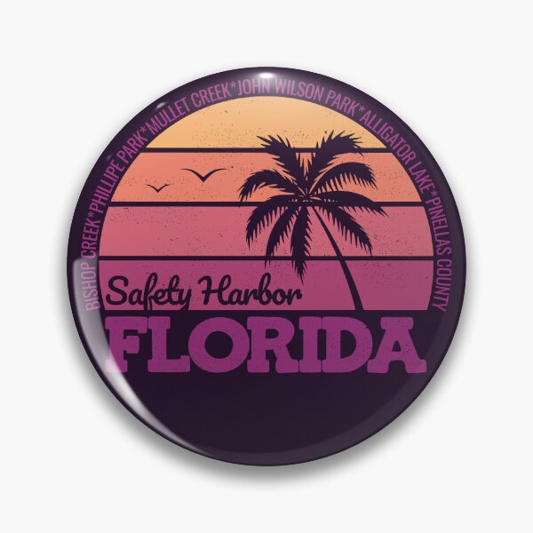 Item preview, Safety Harbor Florida Sunset Retro Vintage Local Pride Logo designed and sold by CRHPOD20.