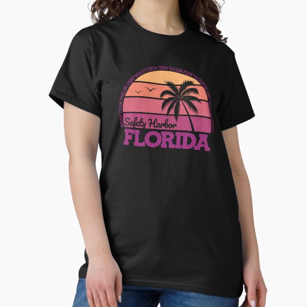 Safety Harbor Florida Sunset Retro Vintage Local Pride Logo Classic T-Shirt