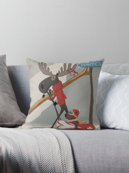 Vista previa del artículo con la obra «Póster de viaje Ski Revelstoke Moose and Beaver», diseñado y vendido por SFDesignstudio.