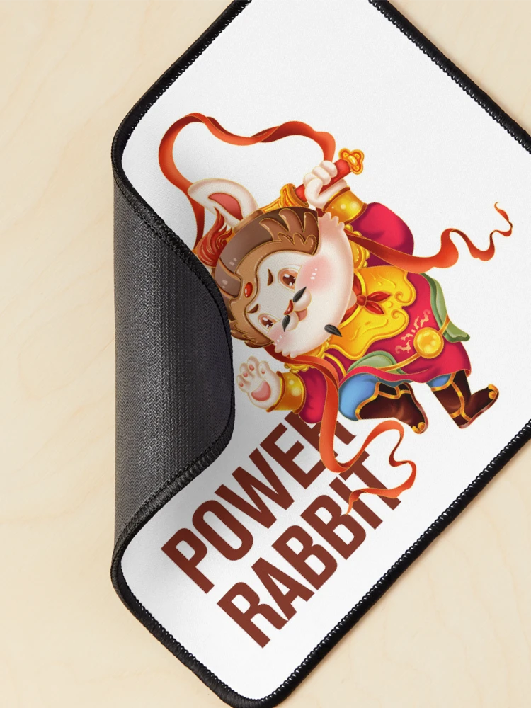 Thumbnail 2 of 5, Mouse Pad, Power Rabbit designed and sold by KafeMo.