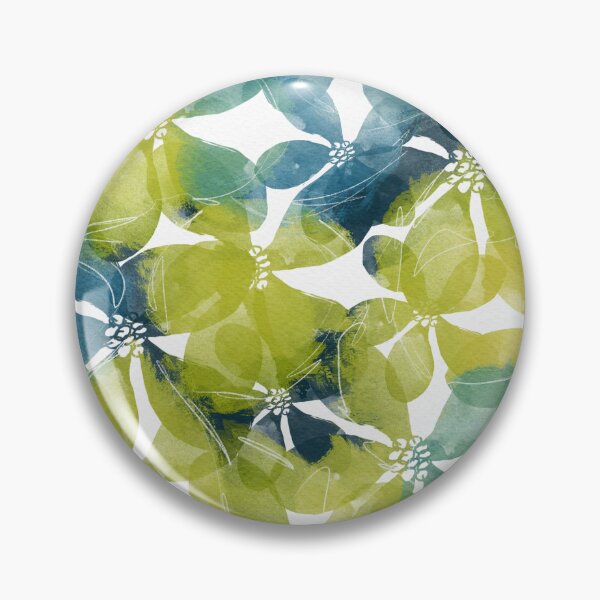 Item preview, Abstract Floral Chartreuse Teal designed and sold by ArtFabric.