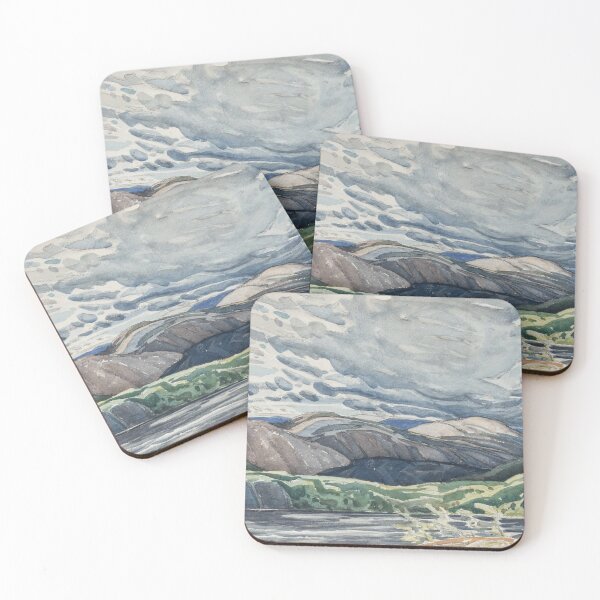 Item preview, Franklin Carmichael, La Cloche, stormy sky, landscape painting designed and sold by TheRedVineyard.