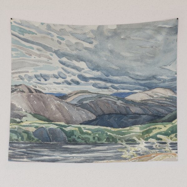 Item preview, Franklin Carmichael, La Cloche, stormy sky, landscape painting designed and sold by TheRedVineyard.