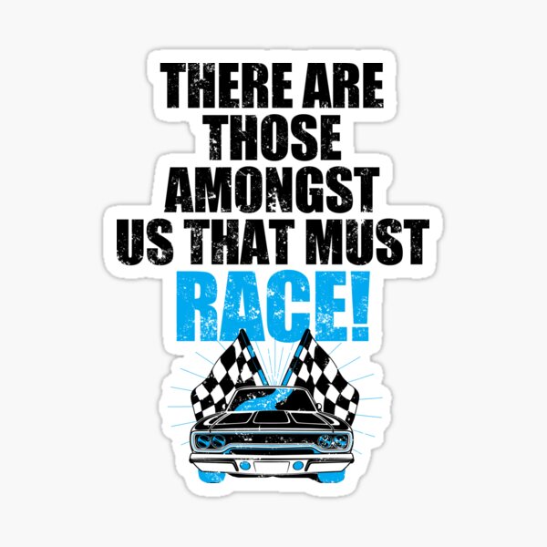 Fast Stock Car Drag Racing Driver Sticker