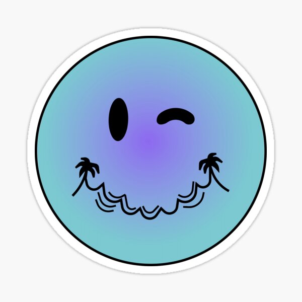 Emoji Of A Wave Stickers Redbubble