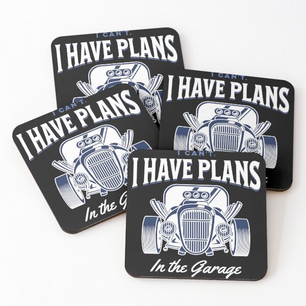 Item preview, I Can't. I Have Plans in the Garage White and Blue Statement Graphic designed and sold by arthouseflunky.