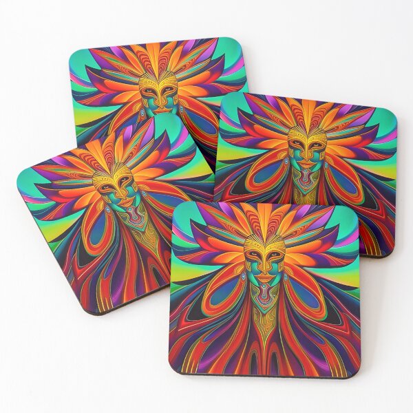 Item preview, New World Gods (13) - Mesoamerican Inspired Psychedelic Art designed and sold by TheThirdEye.