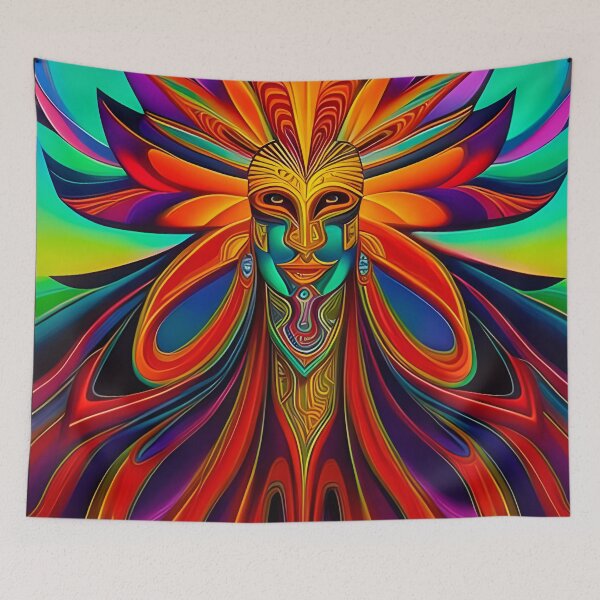 Item preview, New World Gods (13) - Mesoamerican Inspired Psychedelic Art designed and sold by TheThirdEye.
