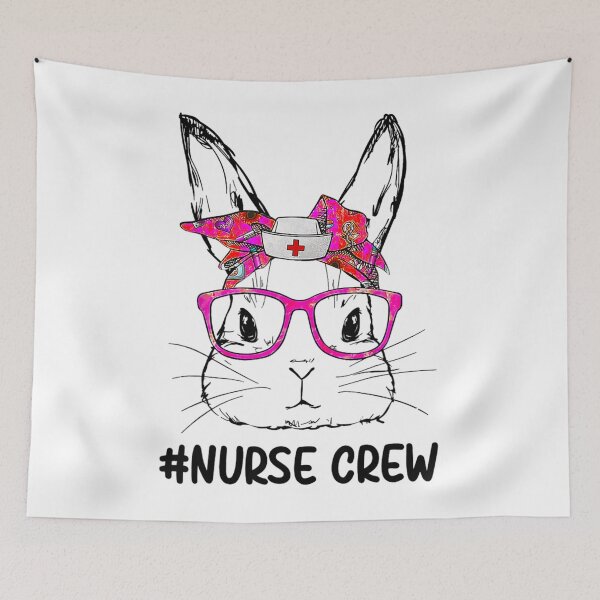 Item preview, Cute Bunny Face Nurse Tie Dye Glasses Easter Day Nurse Crew designed and sold by traccruzmata.