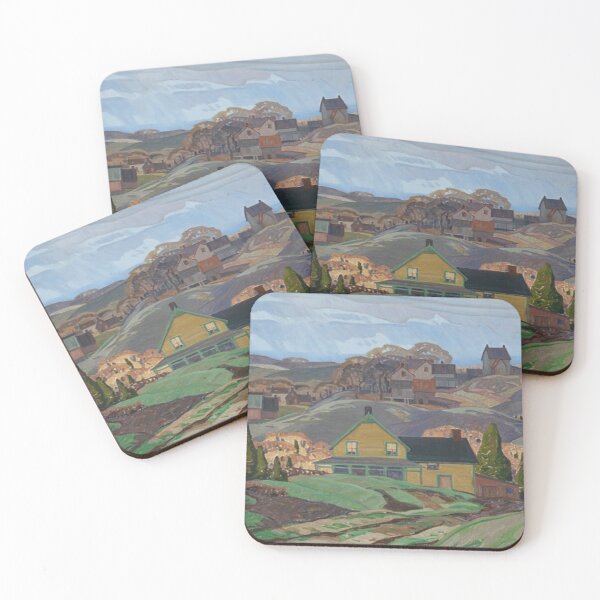 Item preview, Franklin Carmichael, Farmhouses, Newton Robinson, Ontario designed and sold by TheRedVineyard.