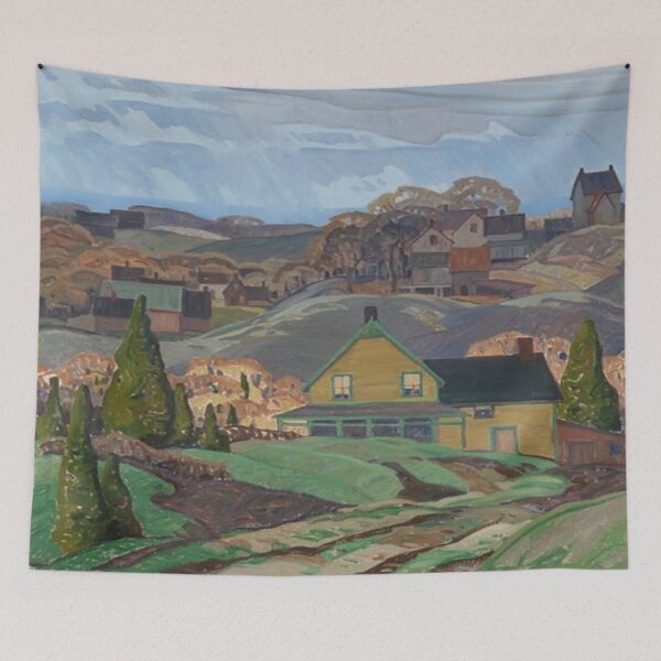 Item preview, Franklin Carmichael, Farmhouses, Newton Robinson, Ontario designed and sold by TheRedVineyard.