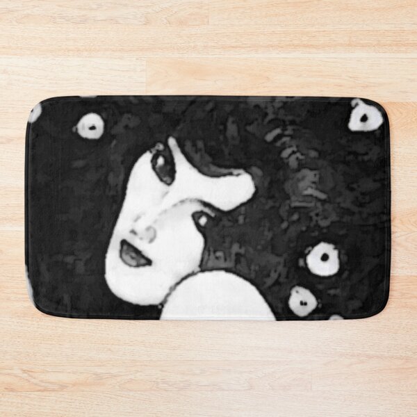 Item preview, Abstract Black and White Gustav Klimt Woman with Flowers in Her Long Hair Beethoven Friese Painting Monochromatic Halftone Effect Edit by Veda Graphic designed and sold by kattakitty.