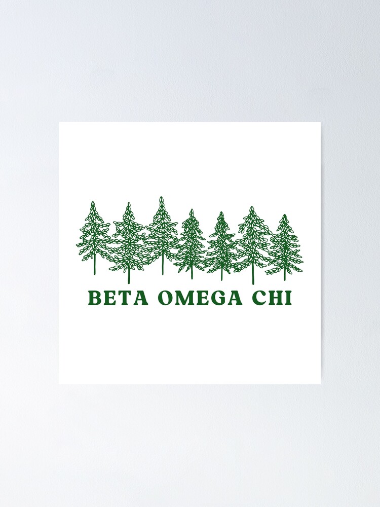 Harding BOX Beta Omega Chi Sticker Poster