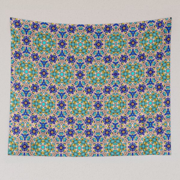 Item preview, Azulejo Marroquí Floral Redondo designed and sold by MothFluffStore.