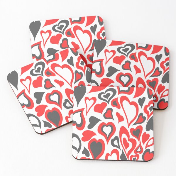Item preview, Retro Vintage Red and White Hearts designed and sold by Timeknights.