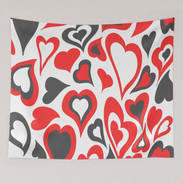 Item preview, Retro Vintage Red and White Hearts designed and sold by Timeknights.