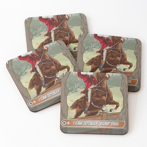 Item preview, Rabbit on horse jumping designed and sold by Elmwoodtrading.