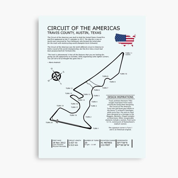 The Circuit of the Americas Canvas Print