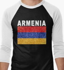 Armenia Flag High Detail Artistic Men's Baseball ¾ T-Shirt