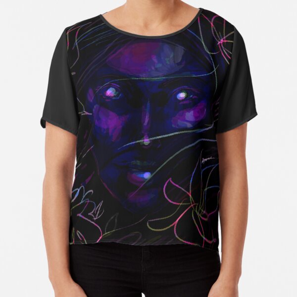 Purple Flower Faerie Spirit Chiffon Top