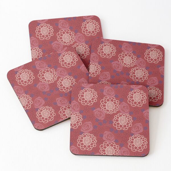 Item preview, Reds and Blue Flowers designed and sold by Jaana Day.