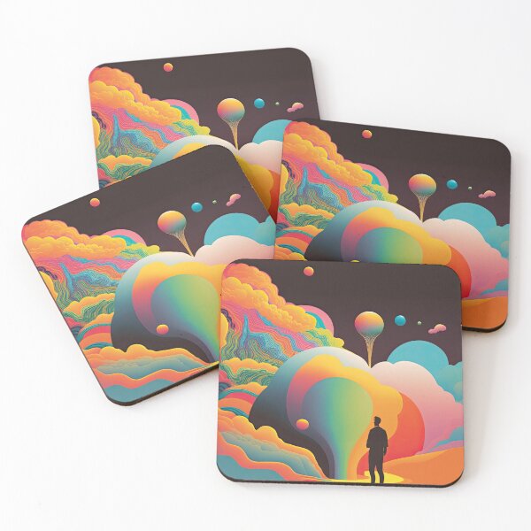 Item preview, Hombre en las nubes en el cielo hecho de colores del arco iris por IA generativa designed and sold by aicanfeel.