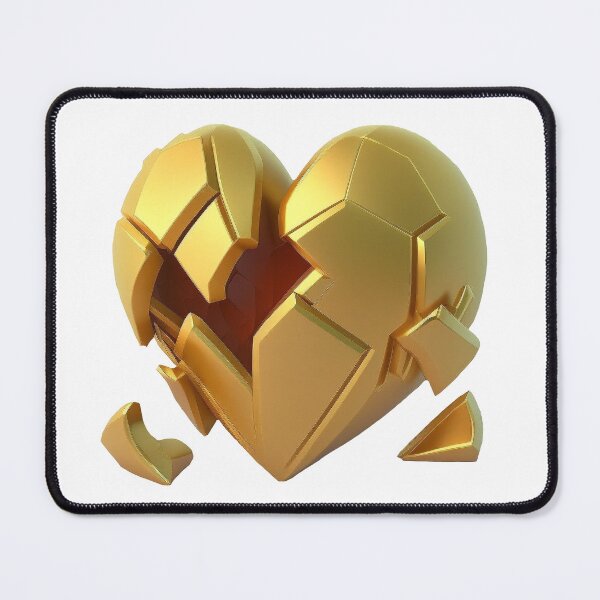Item preview, Golden broken heart, healed heart, wound, golden shards designed and sold by Anastasiia Yurevych.