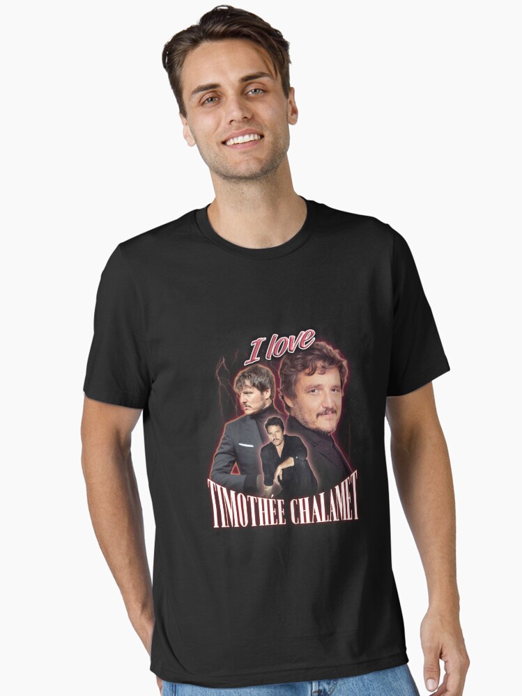 I Love Timothee Chalamet Pedro Pascal Cursed Fan Collage Essential T-Shirt