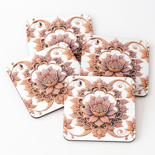 Item preview, Gold flower art without background designed and sold by vijayp127p.