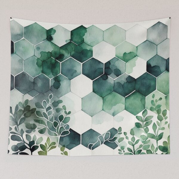 Artikelvorschau, Green Watercolor Pattern I entworfen und verkauft von artavantgarde.