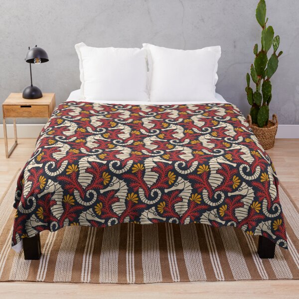 Item preview, 2630 D - seahorses pattern, red designed and sold by RouCouCou.