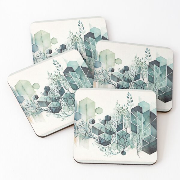 Artikelvorschau, Kopie von Teal and Blue Watercolor Pattern III entworfen und verkauft von artavantgarde.