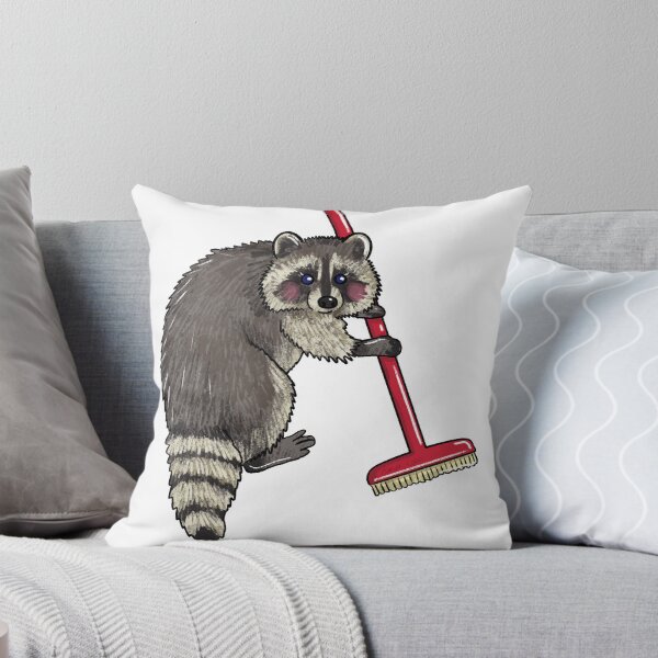 Item preview, Housekeeping Raccoon  designed and sold by ArtbyBiancaRose.