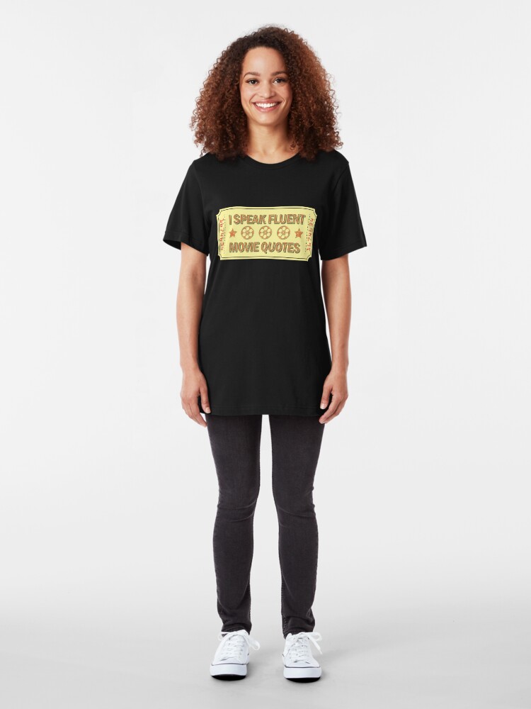 Alternative Ansicht von I Speak Fluent Movie Quotes - Movie Lover Gift Slim Fit T-Shirt