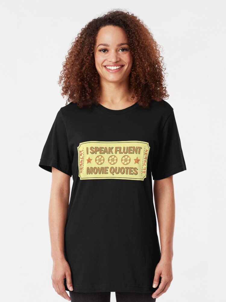 Alternative Ansicht von I Speak Fluent Movie Quotes - Movie Lover Gift Slim Fit T-Shirt