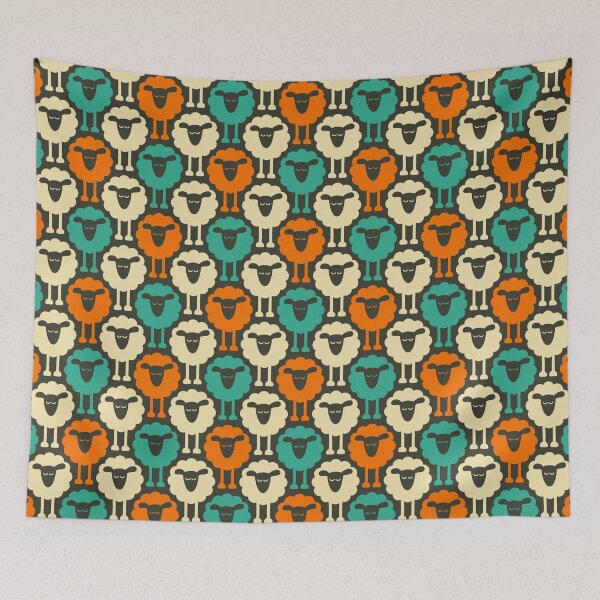 Item preview, 2671 A - funny retro sheep pattern designed and sold by RouCouCou.