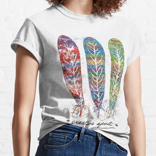 Colorful Creative Spirit Feathers Classic T-Shirt